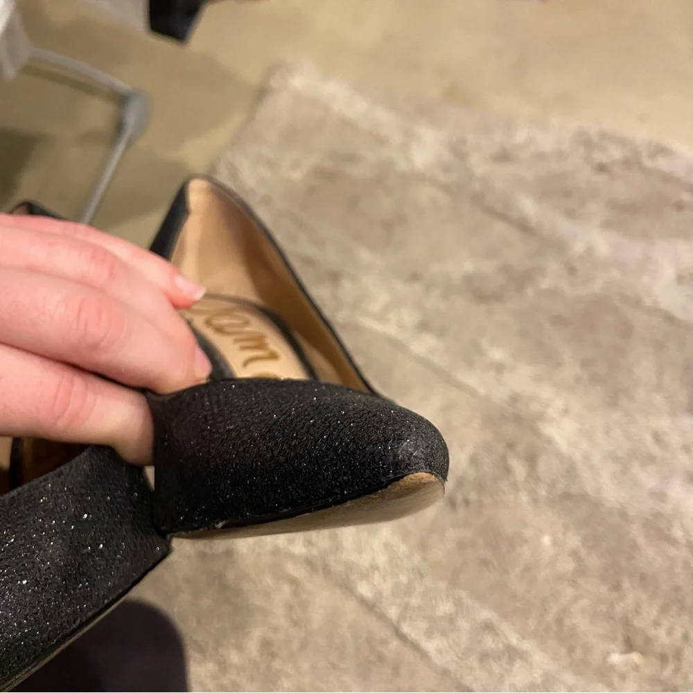 Sam Edelman Hazel Black Mesh Heels size 6 sparkly pumps - Picture 10 of 12